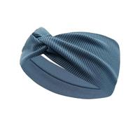 Bandeau Sport 8PC Silky Threaded Fabric Twist Headband Yoga Workout Running Sport Elastic Hair Bands for Women's Turban Hair Wrap for Girls(Dark Blue)