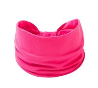 Bandeau Sport Bande élastique Large côté Femme Yoga Bandeaux Couleur Unie Sport Bandeau de Cheveux Cravate Bandanas Chapeaux Turbans(Ff258-11 Rose Red)