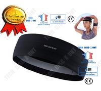 Bandeau Sport Femme Homme Mixte Anti Transpiration Cheveux Fitness Course Éponge Entraînement Sueur Tête Musculation Couleur Noire