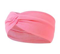 Bandeau Sport Femmes croix couleur unie bandes de cheveux filles imprimé léopard élastique tricoté bandeaux Vintage Turban faire des accessoires de cheveux(Leather Pink)