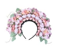 Bandeau tendance double face avec fleur délicate - Accessoire floral unique pour une réunion formelle, un mariage, un festival