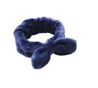 Bandeau tendance en polaire corail pour femme - Pour se laver le visage, le maquillage - Masque de bain - Turban doux - Accessoires pour cheveux (bleu)