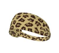 Bandeau tendance imprimé léopard jaune pour le sport, confortable et polyvalent pour l'été, le cyclisme, le yoga, etc