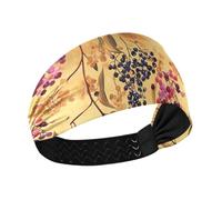 Bandeau tendance tendance pour femme avec baies de sureau et fruits dorés pour basket-ball, tennis, cyclisme, maquillage coloré Duchshund Dog Stars