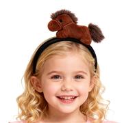 Bandeau Tête de Cheval Rouge,Accessoires Cheveux Festivals | Bandeau Déguisement en Peluche Costume,pour Fêtes de Noël Carnaval Costume Théâtre Déguisement