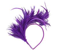 Bandeau Tête Fantaisie Flapper Élégant Accessoire Coiffure Modiste (Purple, One Size)
