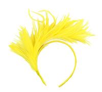 Bandeau Tête Fantaisie Flapper Élégant Accessoire Coiffure Modiste (Yellow, One Size)