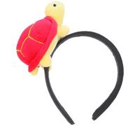 Bandeau Tortue Cartoon en Peluche, Accessoire Élastique Rouge | Style Adorable pour Garçon et Filles et Adultes, pour Anniversaire et Fête Costumée, Plastique Léger