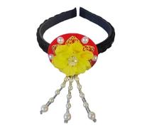 Bandeau traditionnel coréen avec fleur de coquillage - Accessoire artisanal pour célébrations culturelles et spectacles - Tenue décontractée