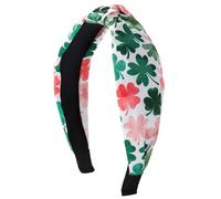 Bandeau trèfle à quatre feuilles - Bandeau élastique doux et multicolore - Le Saint Patrick d'Irlande - Fête et déguisement festif (E)