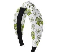Bandeau trèfle à quatre feuilles - Bandeau élastique doux et multicolore - Le Saint Patrick d'Irlande - Fête et déguisement festif (C)