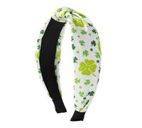 Bandeau trèfle à quatre feuilles, bandeaux à nœuds, pour femme, élastique, doux, multicolore, Saint Patrick d'Irlande, fête et déguisement festif (B)