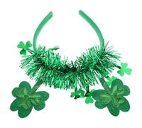 Bandeau Trèfle Vert pour Femmes, Accessoire Cheveux Festival Saint Patrick | Style Irlandais Festif, Léger et Confortable, Tissu Souple, pour Fêtes et Festivals, Charme Européen Unique