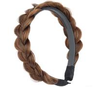 Bandeau tressé avec extension de cheveux pour frange Naturel (H) | Sans couture pour l'aspect, éblouit naturellement, augmente la confiance en soi, idéal pour le quotidien et les fêtes