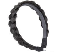 Bandeau tressé avec pour extension de cheveux de frange Naturel (E) | Sans couture pour l'aspect, éblouit naturellement, augmente la confiance en soi, idéal pour le quotidien et les fêtes