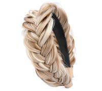 Bandeau tressé, bande de cheveux tressée à l'air naturel avec des dents, bande de tresse cheveux en queue poisson à haute élasticité pour les filles