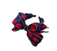 Bandeau tressé, bandeaux, bandeaux larges à nœud for femmes, bandes de cheveux élastiques Vintage à la mode(Blue)