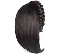 Bandeau tressé en arête de poisson pour femme, moitié pour perruque avec bande élastique antidérapante, extension de faux cheveux augmentant le volume pour un look naturel sans couture, 25 cm/40 cm