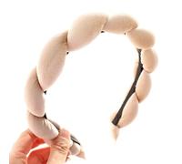 Bandeau tressé en velours éponge pour cheveux - Pour laver le visage - Bandeau de maquillage - Bandeau de yoga