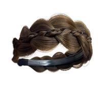 Bandeau tressé Fishbone Twist avec dents - Bandeau antidérapant pour femme - Bandeau tressé en fishbone de qualité supérieure avec torsade pour le coiffage - Bandeau de perruque style sandwich
