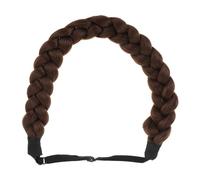 Bandeau Tressé pour Cheveux Femmes, Fausses Tresses Réglable Marron | Accessoire Cheveux, Usage Quotidien et Mariage, Design Mode, Volume Solution, Fil Haute Température