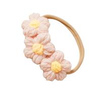 Bandeau tricoté doux pour nourrissons avec décoration florale élégante pour séances photo de 100 jours et fêtes au quotidien