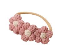 Bandeau tricoté doux pour nourrissons avec décoration florale élégante pour séances photo de 100 jours et fêtes au quotidien