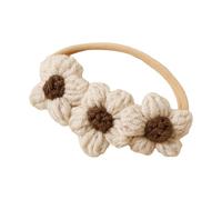 Bandeau tricoté doux pour nourrissons avec décoration florale élégante pour séances photo de 100 jours et fêtes au quotidien