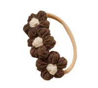 Bandeau tricoté doux pour nourrissons avec une élégante décoration florale pour 100 jours de séances photo et de fêtes, vêtements quotidiens