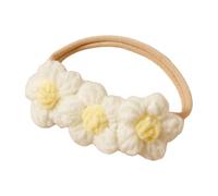 Bandeau tricoté doux pour nourrissons avec une élégante décoration florale pour 100 jours de séances photo et de fêtes, vêtements quotidiens