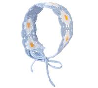 Bandeau tricoté doux pour oreilles en crochet - Turban extensible pour femme - Bandeau d'hiver en tricot à fleurs