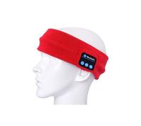 Bandeau Tricoté iOs Android Ecouteurs Mains Libres Bluetooth Micro Intégré Rouge