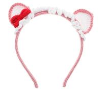 Bandeau Tricoté Rose à Oreilles de Chat, Accessoire Fête, Ajustable | Fil de Laine et Fer, pour Pâques, Anniversaire, Soirées Costumées