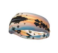 Bandeau Tropical Sunset Healthy Sports Décoratif Mode Sports Absorbant La Transpiration Bandeau Bonne Élasticité Peut être utilisé en toutes saisons, les hommes et les femmes peuvent le porter. La