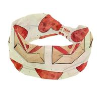 Bandeau turban doux pour femme, bandeau d'entraînement pour femme, motif cœur et lettre d'amour, bandeau large tendance, antidérapant et extensible