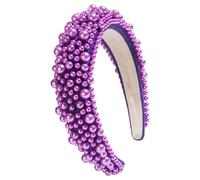 Bandeau Unique accessoire de cheveux éponge perles bande femmes multicolore large bord bandeau pour accessoire de mariage