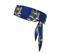 Bandeau unisexe à nouer avec drapeau de l'État de New York pour tennis, ninja, course à pied