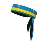 Bandeau unisexe à nouer avec drapeau du Rwanda et 10 drapeaux de Singapour pour adulte, évacuant l'humidité, idéal pour la course à pied, le yoga et le vélo.