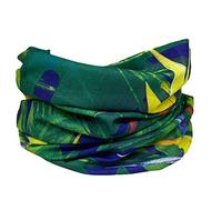 Bandeau unisexe multifonctionnel sans couture - Bandeau élastique magique - Cagoule masque couvrant le visage UV pour yoga, course à pied, randonnée, cyclisme, Imprimé feuilles vertes, 50 x 25 cm