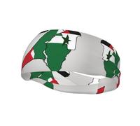 Bandeau unisexe pour adulte avec drapeau de l'État de Palestine Map02 - Bandeau extensible pour le fitness et l'entraînement - Évacuation de l'humidité