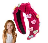 Bandeau Valentine - Bandeau de 5,91 pouces | Bande nouée en tissu - Accessoire pour cheveux doux et confortable pour la Saint-Valentin, un anniversaire, un festival, des fiançailles, une danse, une ma
