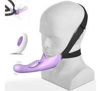 Bandeau Vibreur Silicone 10 Modes G-Spot Couple Strap-On Violet Accessoire Adulte