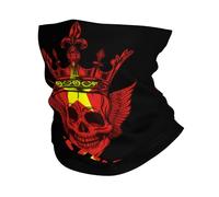 Bandeau Vietnam Drapeau Vietnamien Crâne Blanc Anti-Vent Echarpe De Cou Lavable en Machine Neckwarmer pour Cycliste Vélo Golf 2 Pièces