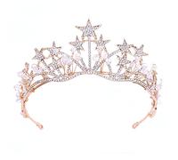 Bandeau vintage en forme d'étoile avec strass pour femme - Coiffe de mariage pour enterrement de vie de jeune fille