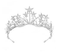 Bandeau vintage en forme d'étoile avec strass pour femme - Coiffe de mariage pour enterrement de vie de jeune fille