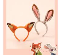 Bandeau Zootopia Judy Nick, mignon, dessin animé, tendance, pour se laver le visage et prendre des photos, bandeau doux en peluche, accessoire pour cheveux de fille. C