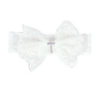 Bandeaux à cheveux avec nœud en dentelle pour bébé - Large bandeau de princesse - Accessoire de cheveux d'anniversaire pour bébé fille