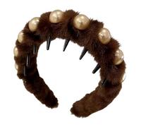 Bandeaux à cheveux pour femme - 16 cm en peluche antidérapante, accessoire décoratif pour les dents, accessoire de coiffure antidérapant | Accessoire de beauté tendance pour adolescentes, filles