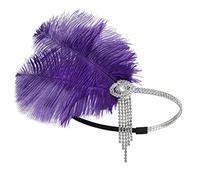 Bandeaux à clapet en plumes des années 1920, couvre-chef de la reine du bal pour un événement spécial, mariage, fiançailles, soirée, coiffure, bandeaux à clapet, plumes