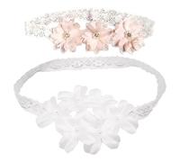 Bandeaux À Fleurs 2 Pièces, Accessoires De Cheveux Pour Enfants, Bandeaux Pour Filles Mignonnes, Bandeaux Élastiques, Accessoires Pour Cheveux, Accessoires Vestimentaires